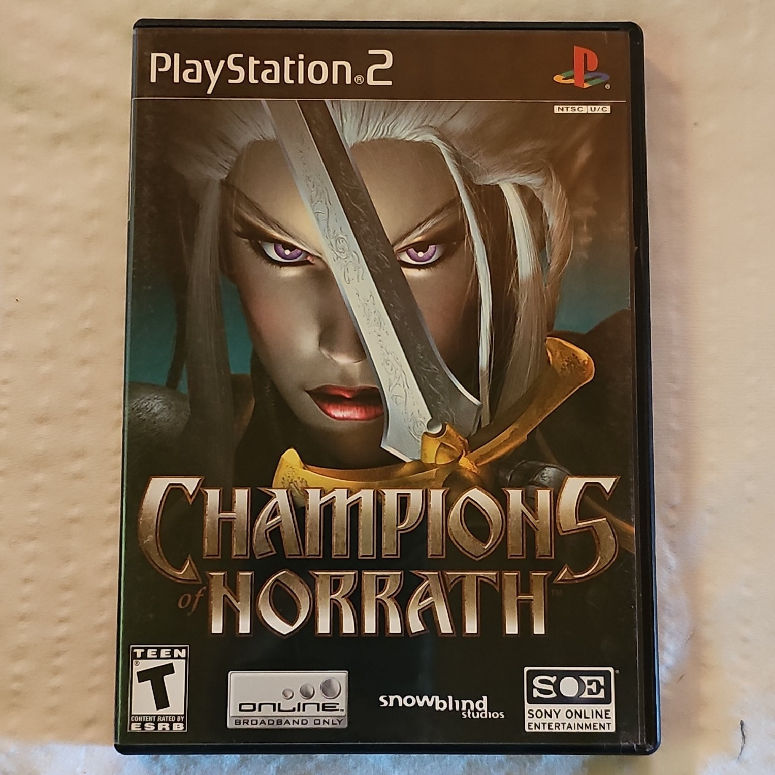 Sony Online Champions of Norrath Sony PlayStation 2 Case Disc T NTSC-U/C