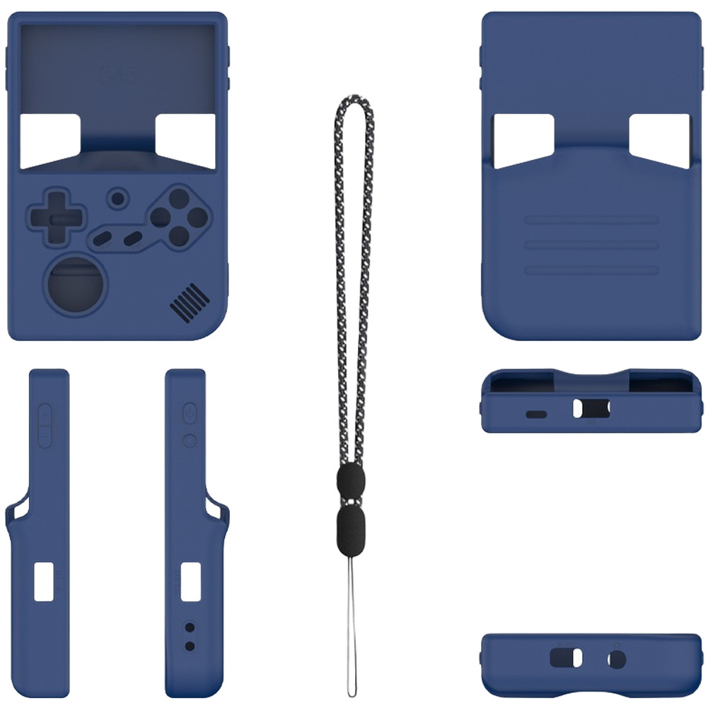 Soft Silicone Case for ANBERNIC RG40XXV 14.4 x 9.8 x 2.8 cm Black White Blue