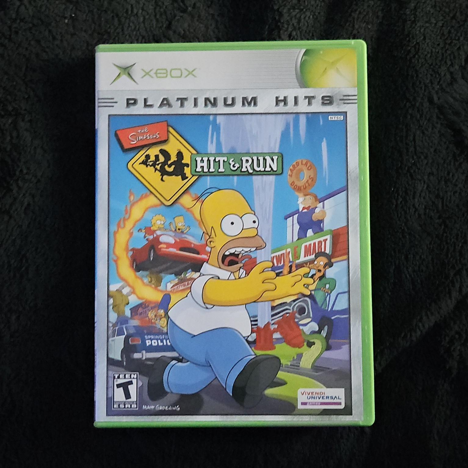 Vivendi The Simpsons: Hit & Run Platinum Hits Microsoft Xbox T Manual Case Disc
