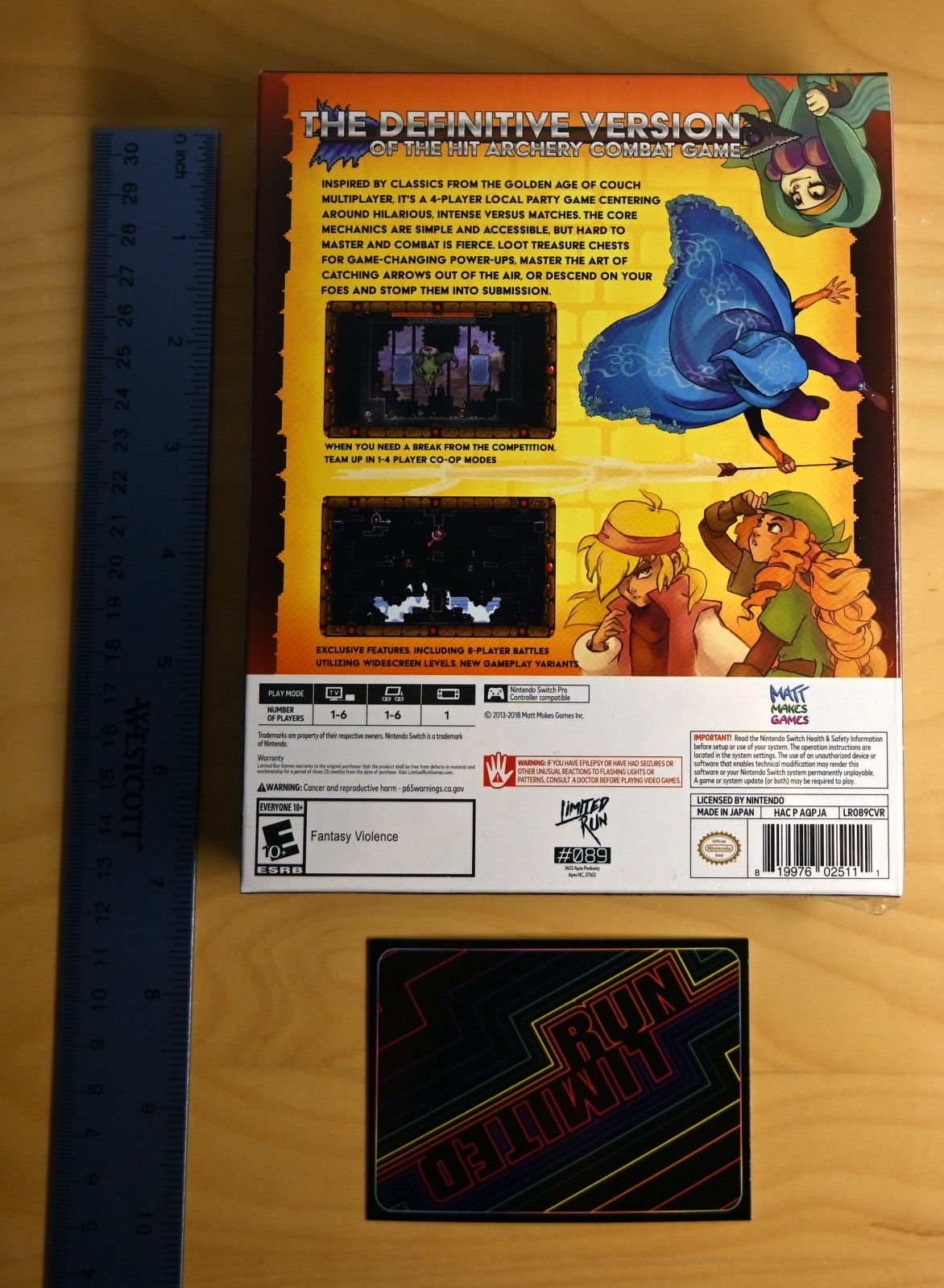 NEW Limited Run Games TowerFall Collector’s Edition Switch + Trading Card #148