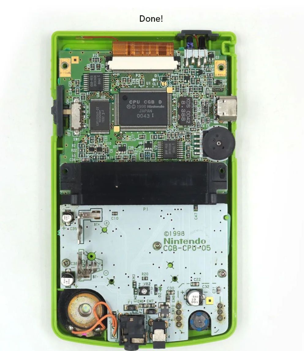 Game Boy Color Laminated IPS Backlight NO SOLDER 2.45 Drop in Kit – Gameboy GBC