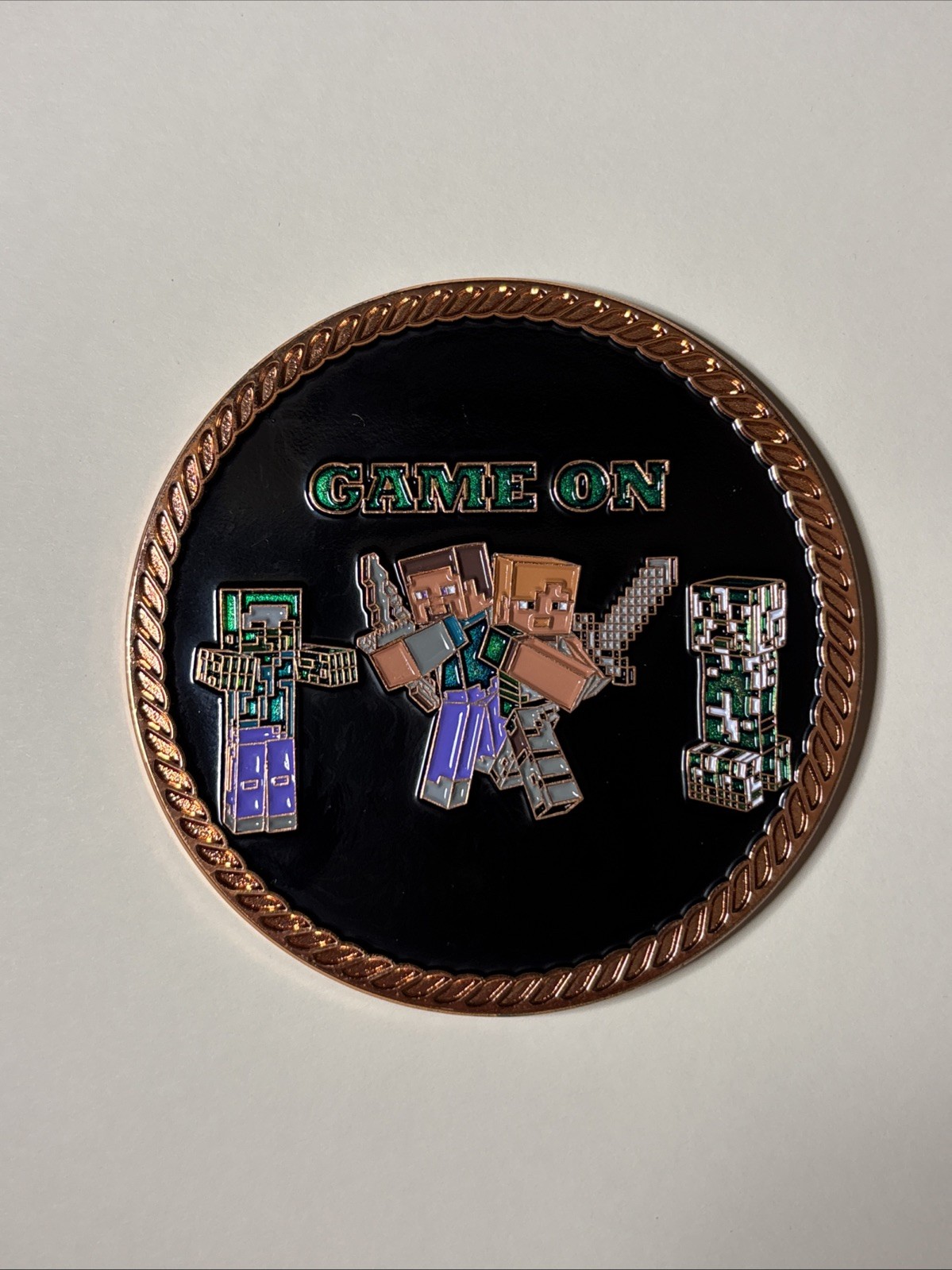 Military Style Minecraft Challenge Coin ** Nintendo Gamer ** Coin Collectors