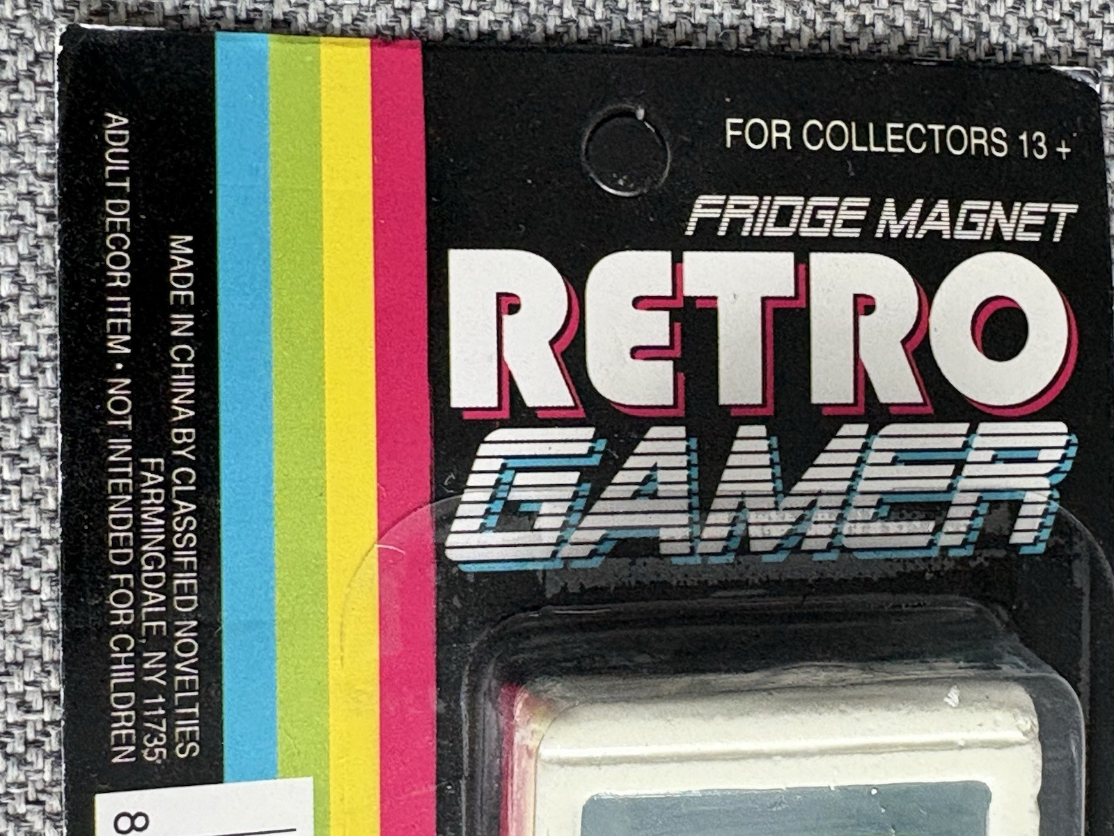 “Retro Gamer” fridge magnet designed to look like a classic Game Boy