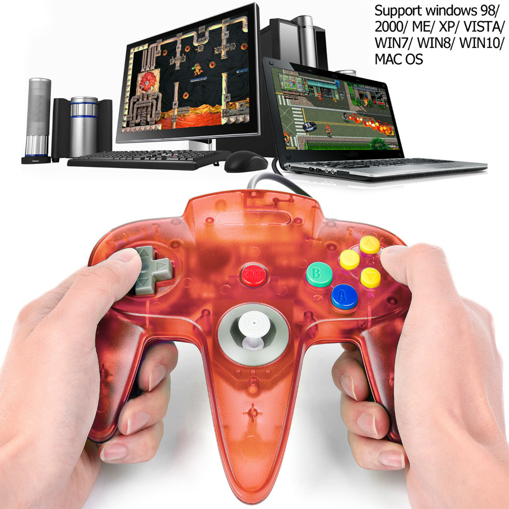 For N64 PC MAC Raspberry Pi Controller Retro Wired USB Classic Games Joystick