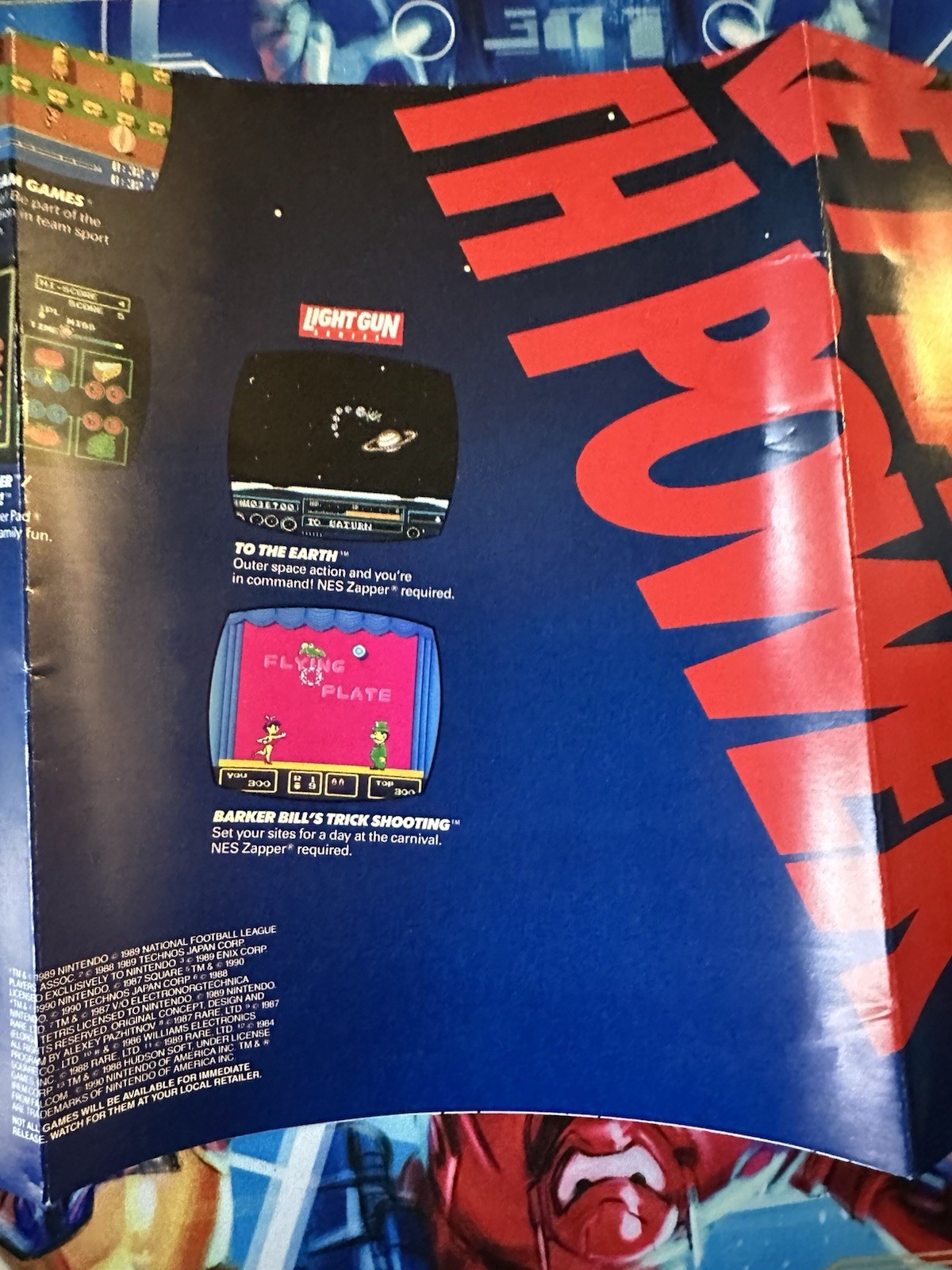 NINTENDO “Now You’re Playing POWER” Game 1990 Promo Fold-Out Insert