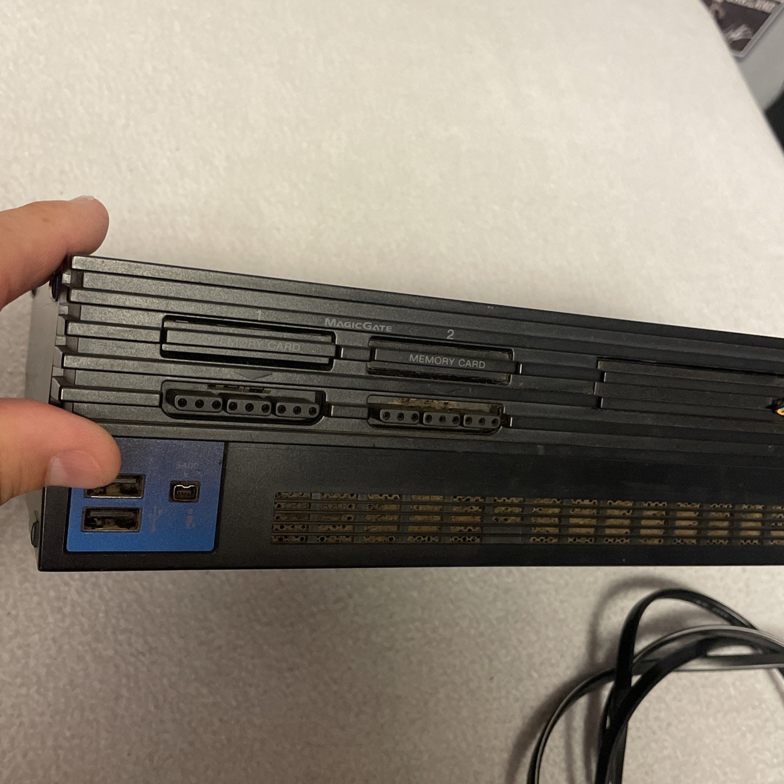 Sony PlayStation 2 PS2 Fat Console with OEM HDD AND Cords + Controller Tested!