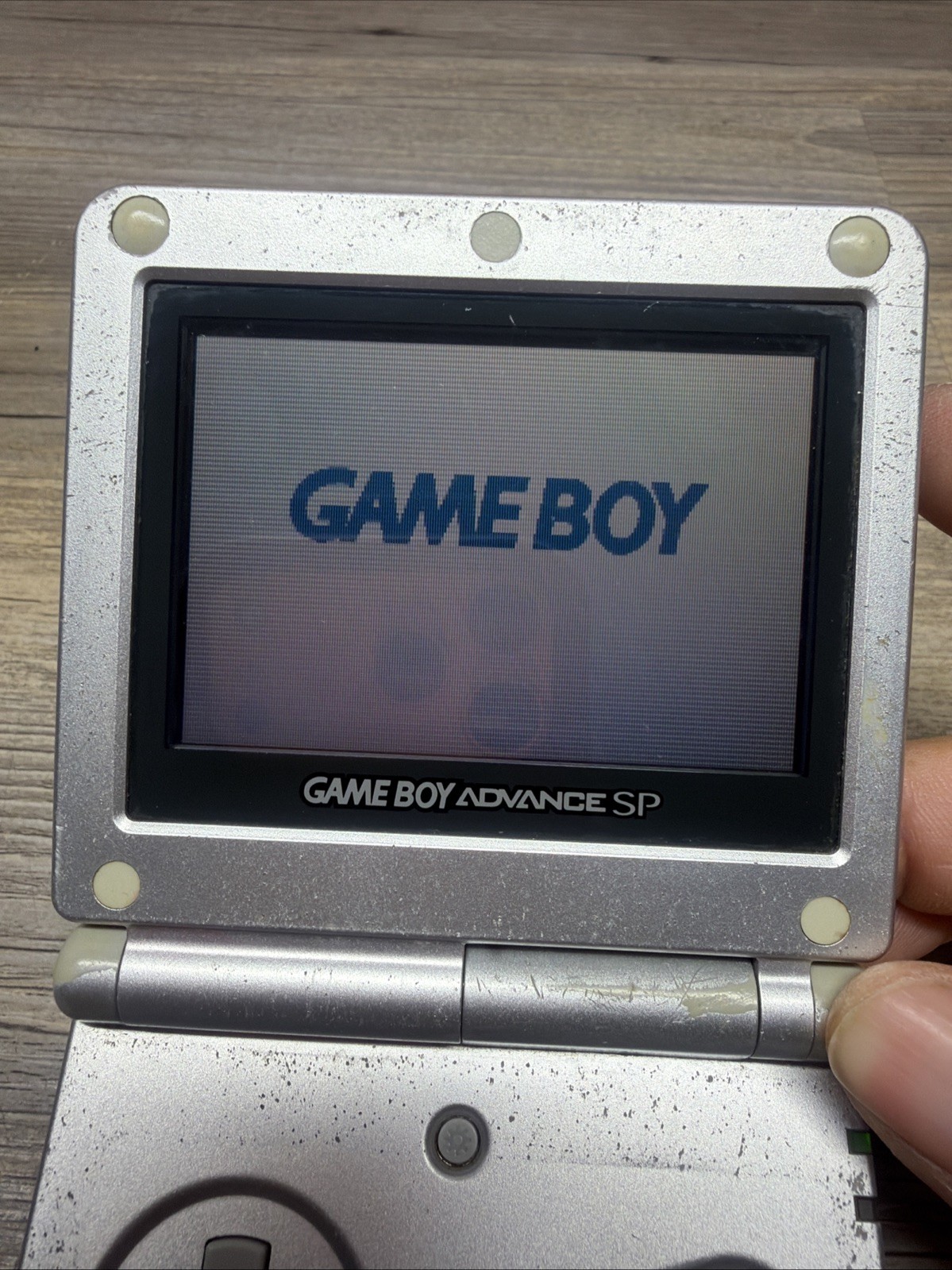 Nintendo Game Boy Advance SP Silver Handheld System TESTED WORKING