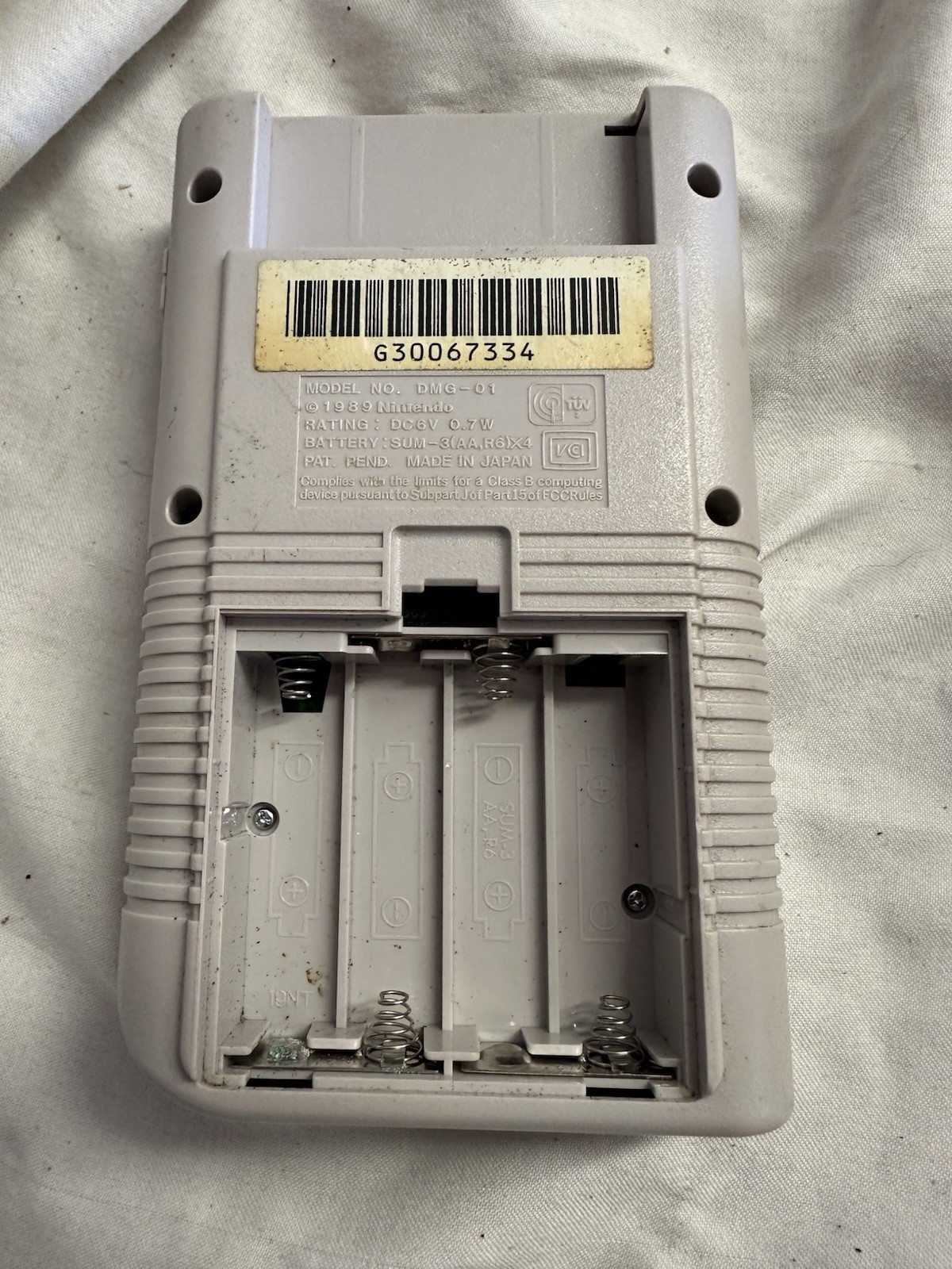 Nintendo Game Boy Launch Edition Handheld System – Gray – Not Working / AS IS