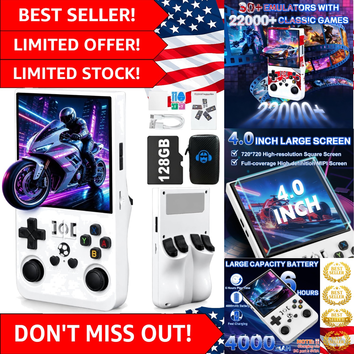 Pocket-Sized R36MAX Handheld Console – For Adults, Classic Gaming on-the-Go