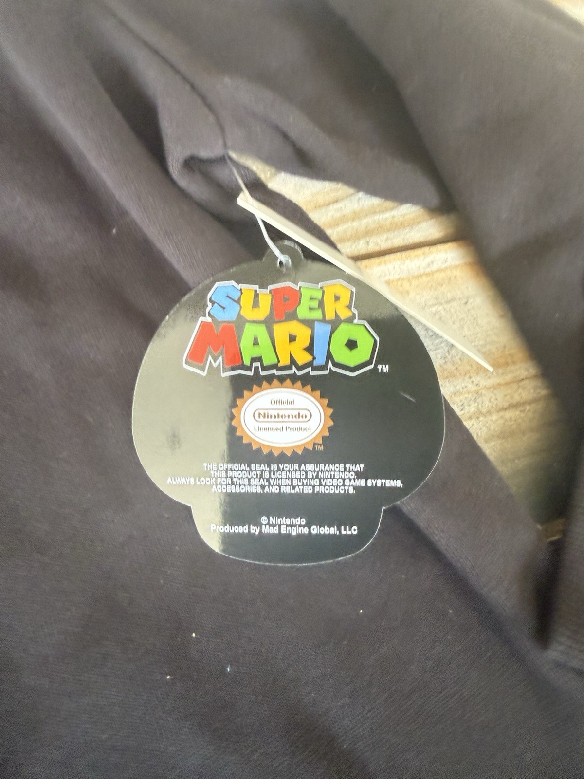 Super Mario Super Mushroom Black Hooded Pullover Hoodie Sweatshirt