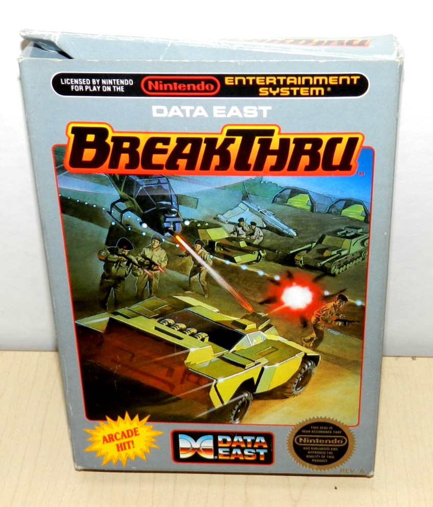 BREAKTHRU NINTENDO NES GAME DATA EAST 1987 COMPLETE