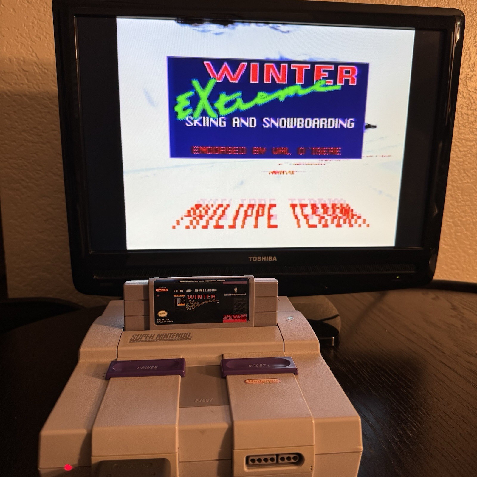 Tommy Moe’s Winter Extreme Skiing & Snowboarding SNES Authentic Cartridge Tested