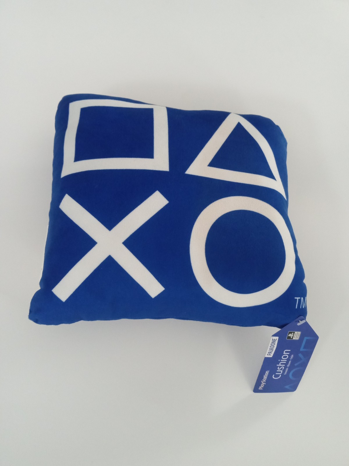 PlayStation Pillow Cushion Blue White Button Official Video Game Merchandise
