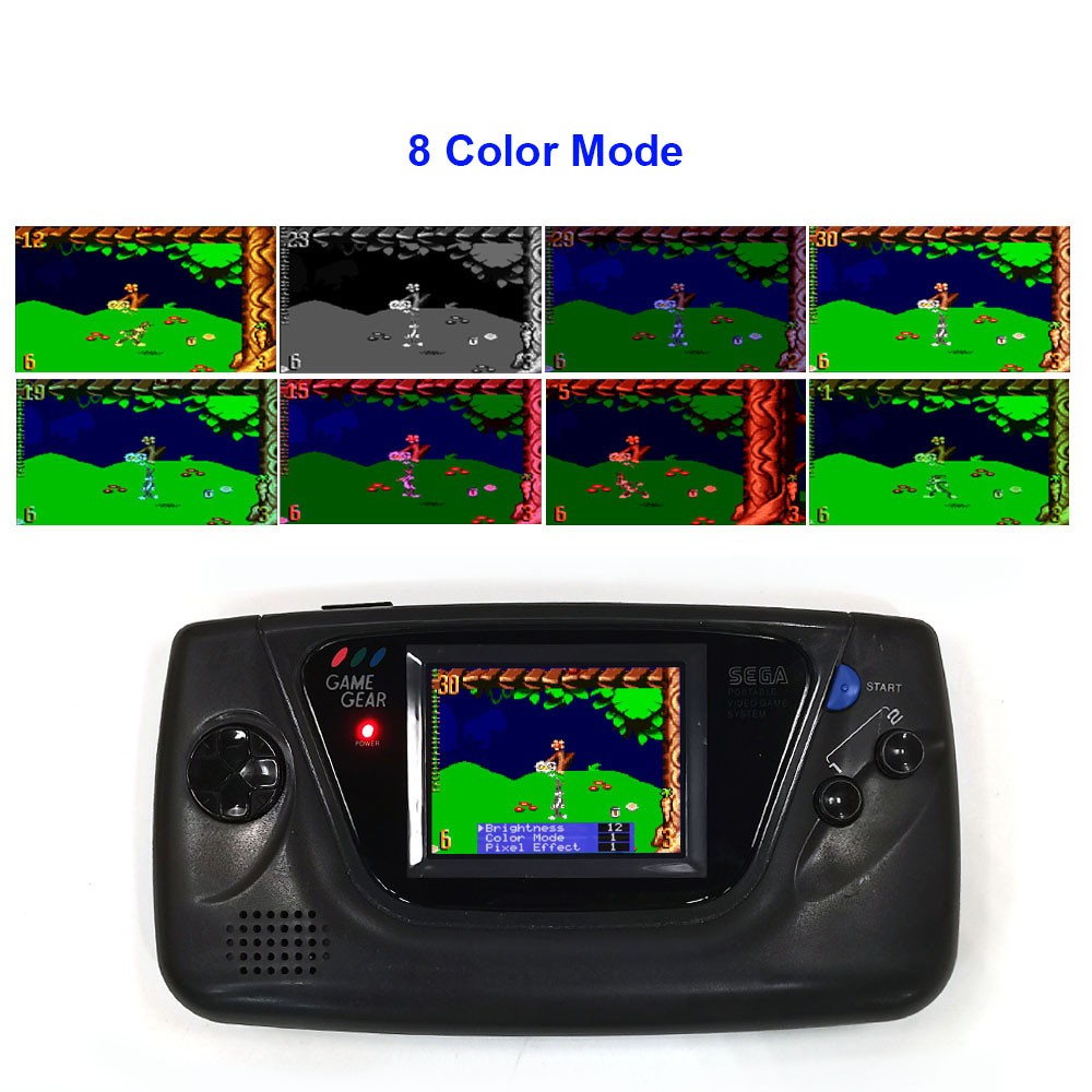 3.5″ 640×480 Retro Pixel HD IPS LCD Rechargeable Battery For SEGA Game Gear GG