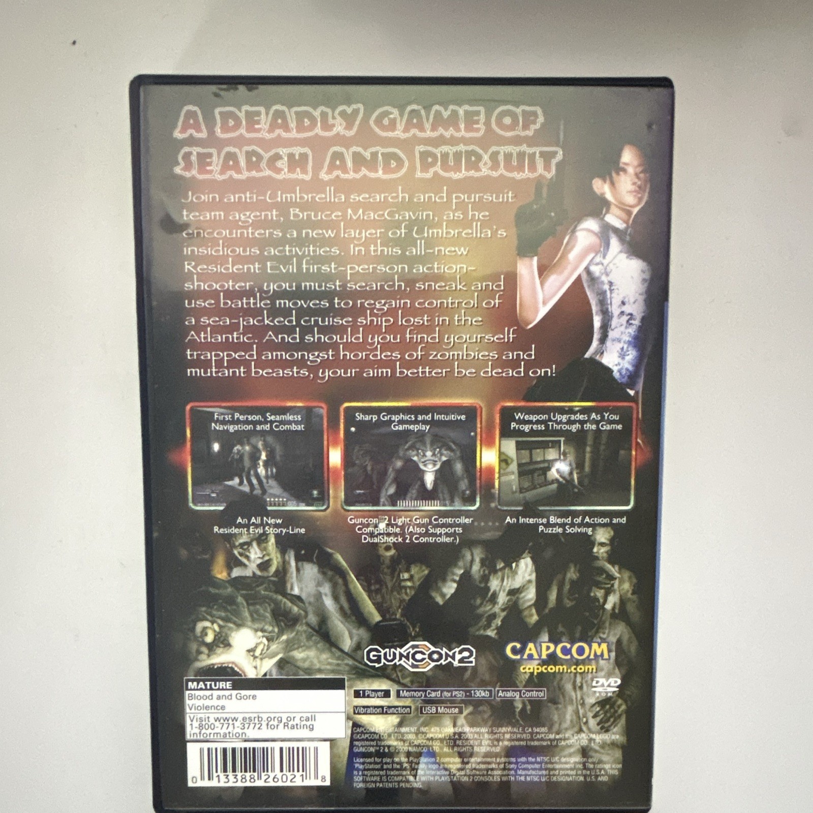 Capcom Resident Evil: Dead Aim PS2 M NTSC-U/C 1 Player First-Person Shooter