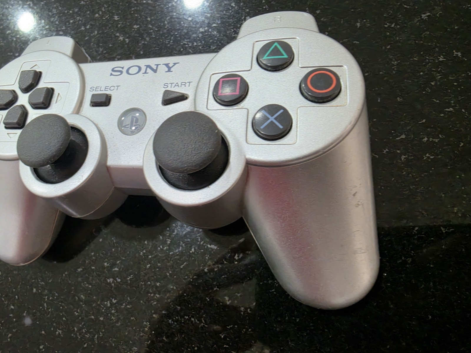 Official Sony PlayStation 3 PS3 Silver DualShock 3 Wireless Controller Read