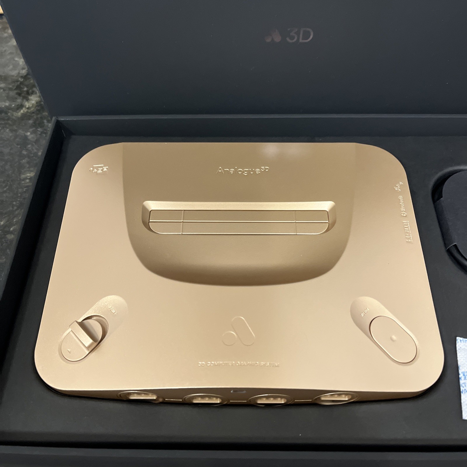 Analogue 3D Gold Limited Edition Console With OEM N64 Controller Open Box Clean