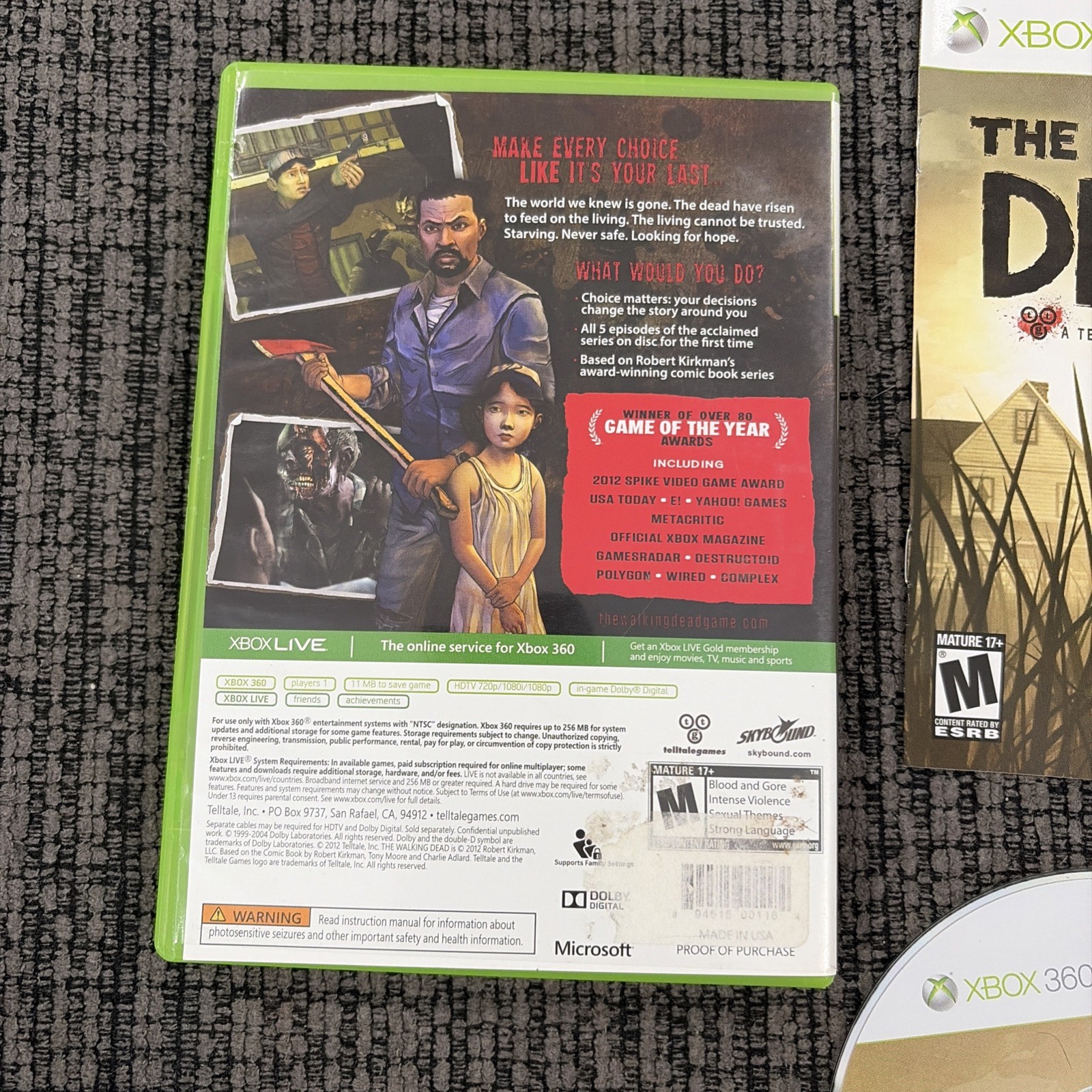The Walking Dead: A Telltale Games Series – Microsoft Xbox 360 – Tested Works