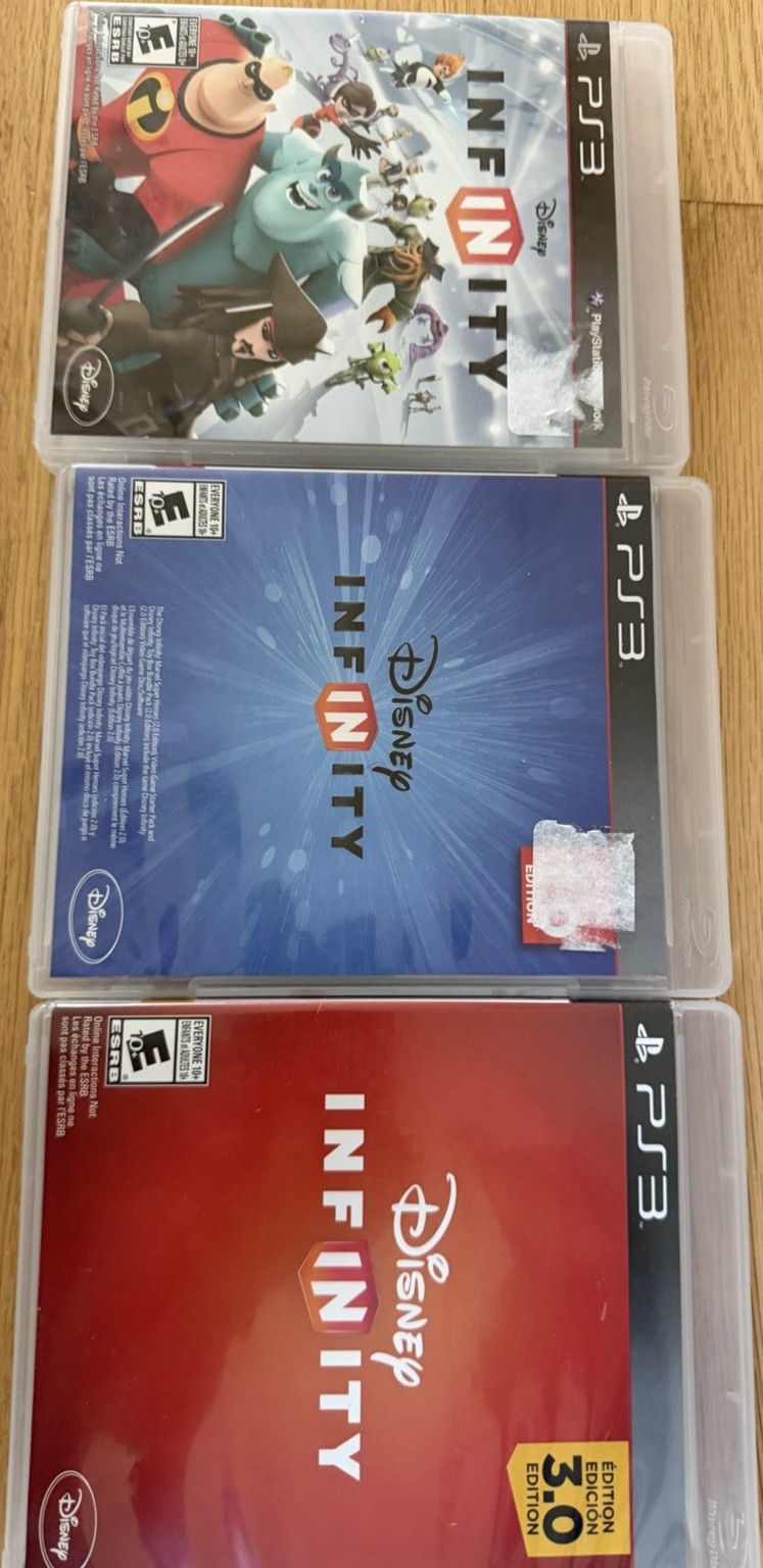 Disney Infinity PS3 Games 1.0 2.0 3.0 & Interactive Character Figure Pack Lot