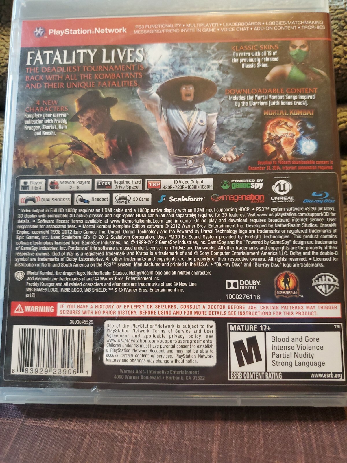 Mortal Kombat — Komplete Edition (Sony PlayStation 3, 2012)