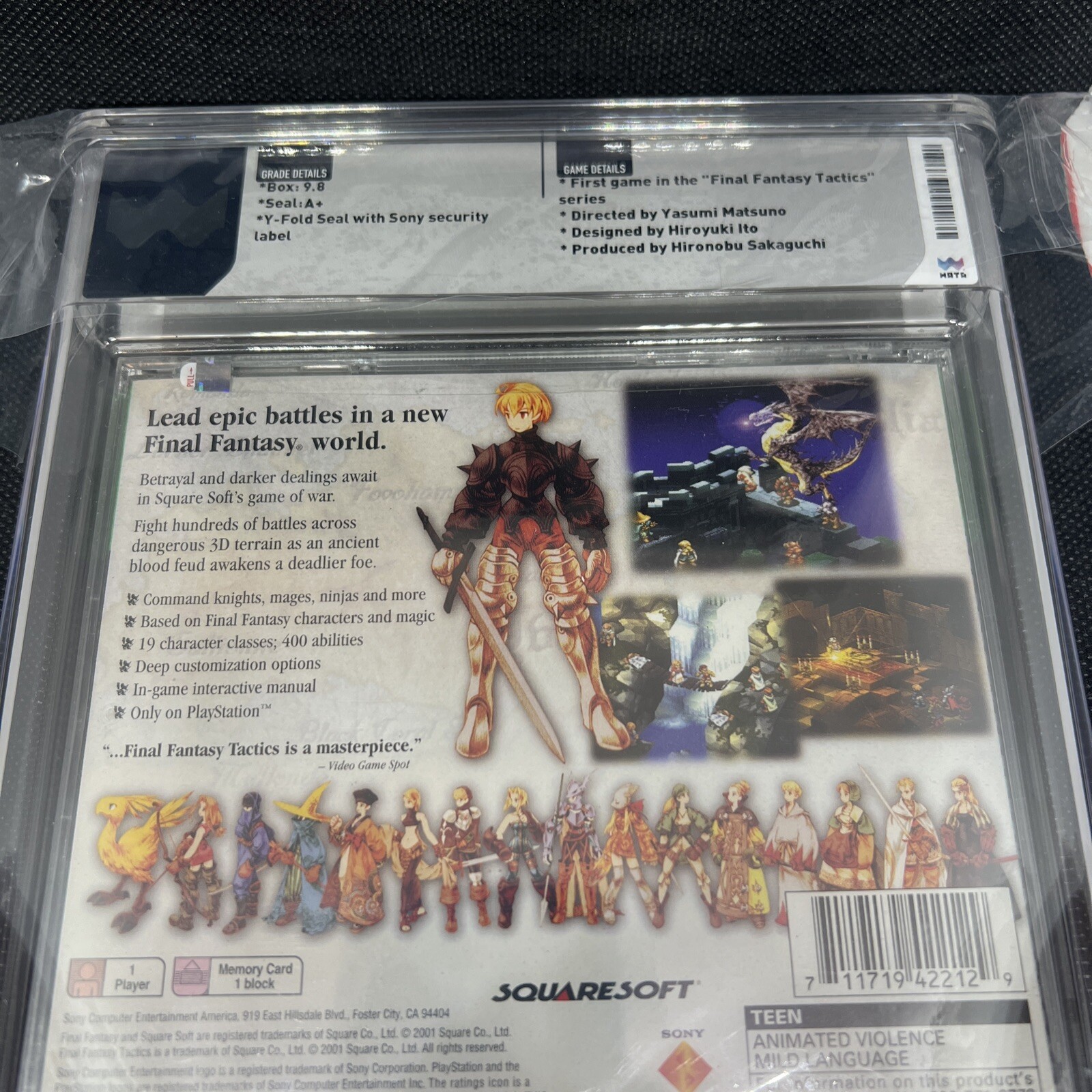 Sealed Final Fantasy Tactics Greatest Hits Playstation PS1 Wata 9.8 A+ Seal
