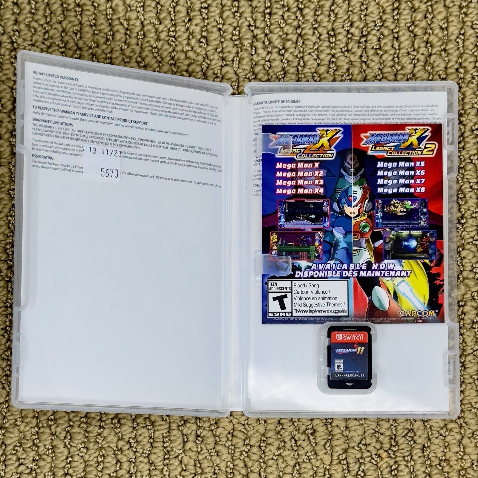 Mega Man 11 Nintendo Switch PREOWNED COMPLETE CIB TESTED WORKING