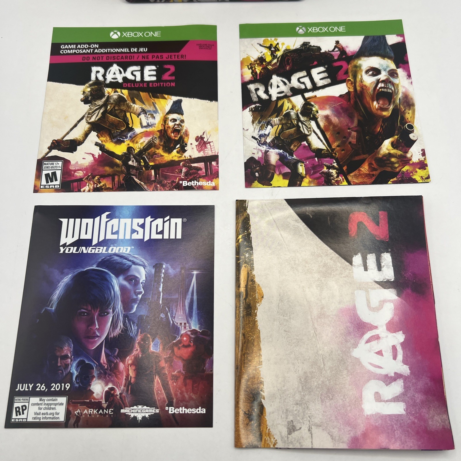 Xbox One Rage 2 Steelbook Edition 2019 Complete In Box CIB Map Tested Working