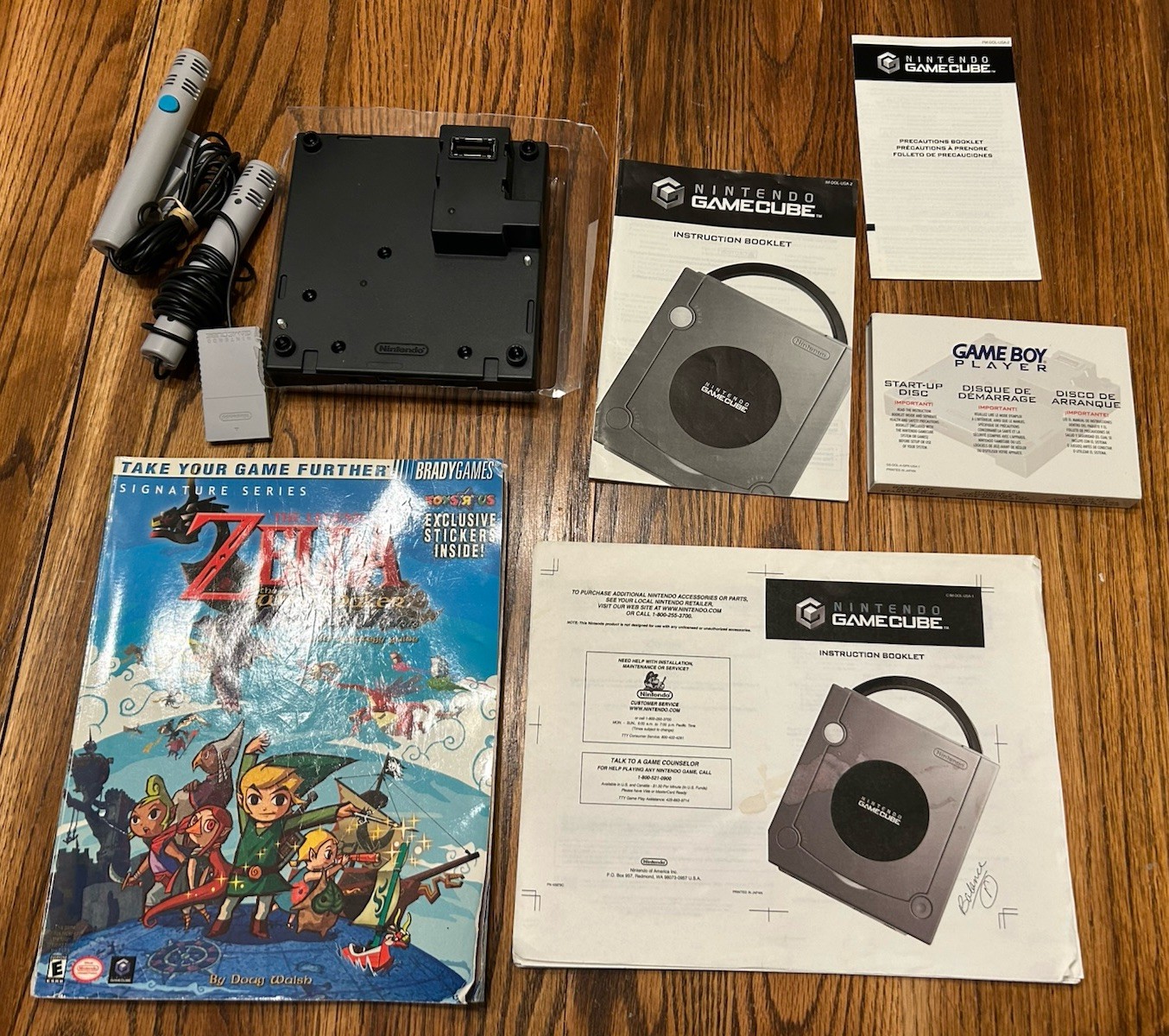 Nintendo GameCube Game Boy Player USA version DOL-017 W/Start Up Disc Zelda Lot