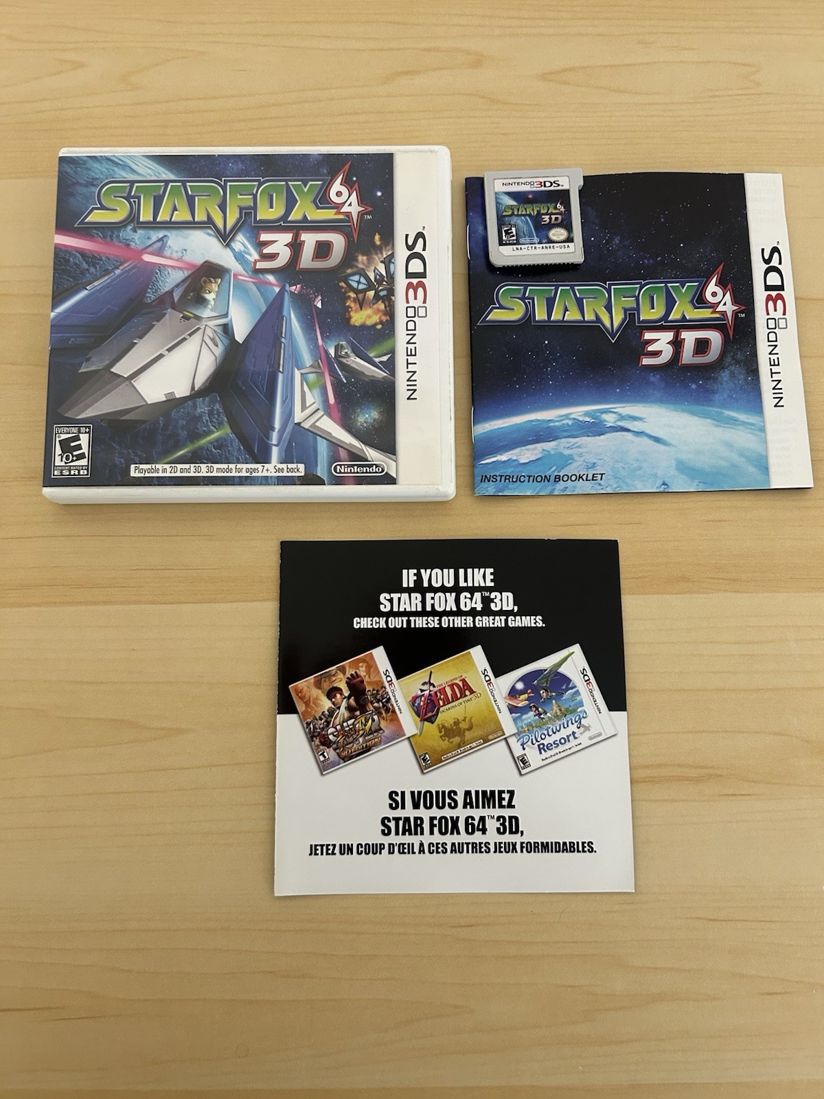 Star Fox 64 3D With Manual And Insert Nintendo 3DS