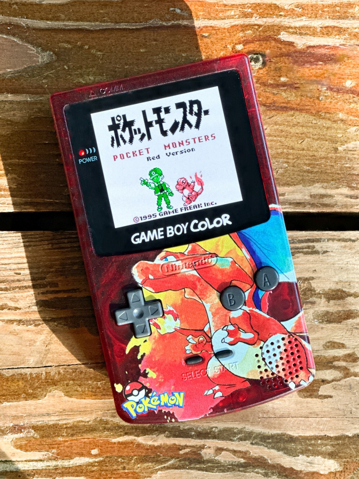 Nintendo Game Boy Color GBC Q5 XL Backlit IPS LCD Pokemon CHARIZARD System