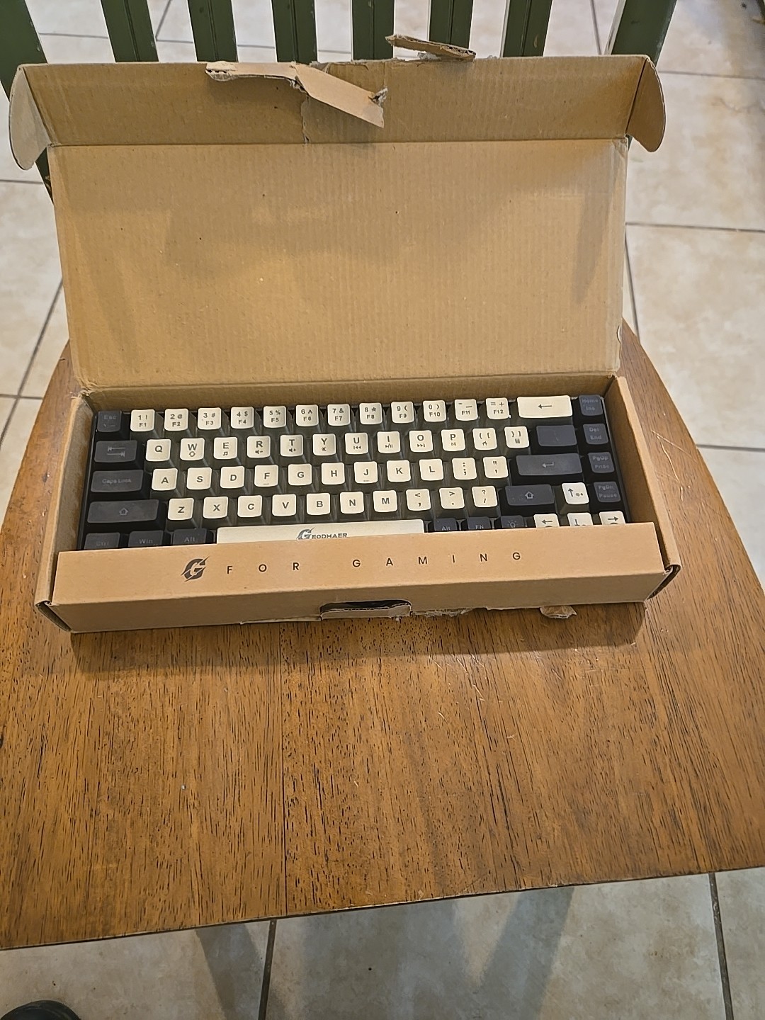 Geodmaer Black Grey 65% Wired Gaming Keyboard NIOB