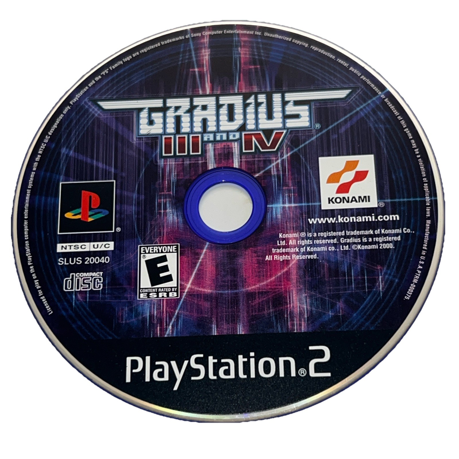 Gradius III and IV – Sony PlayStation 2, 2000 | Disc Only | Resurfaced | TESTED!