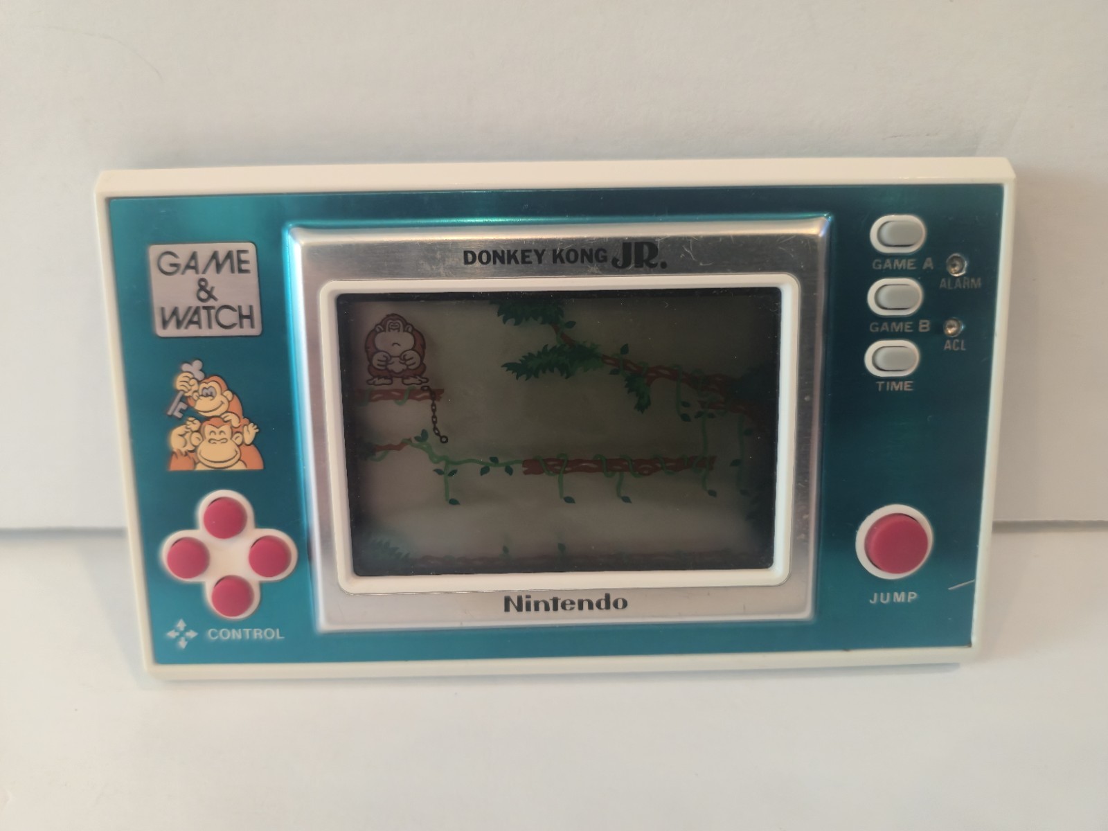 Donkey Kong Jr. Game & Watch (1982) – Complete in Box – 100% Original – Used