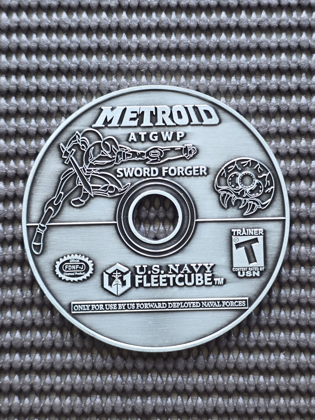 Nintendo Metroid Challenge Coin Medal Gamecube Rare Promo US NAVY GC NES Type 1