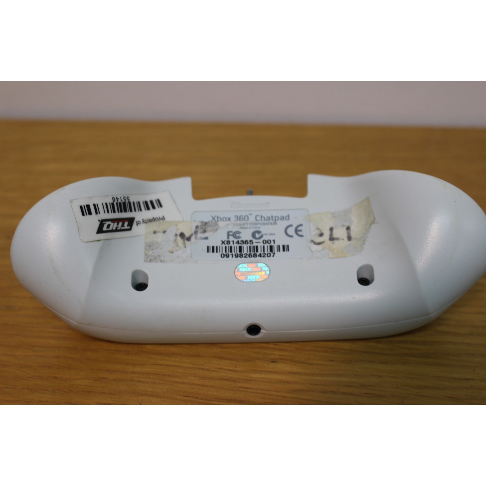 Xbox 360 Chatpad OEM White X814365-001 RARE Ex-THQ Studio Stock w/ Asset Sticker