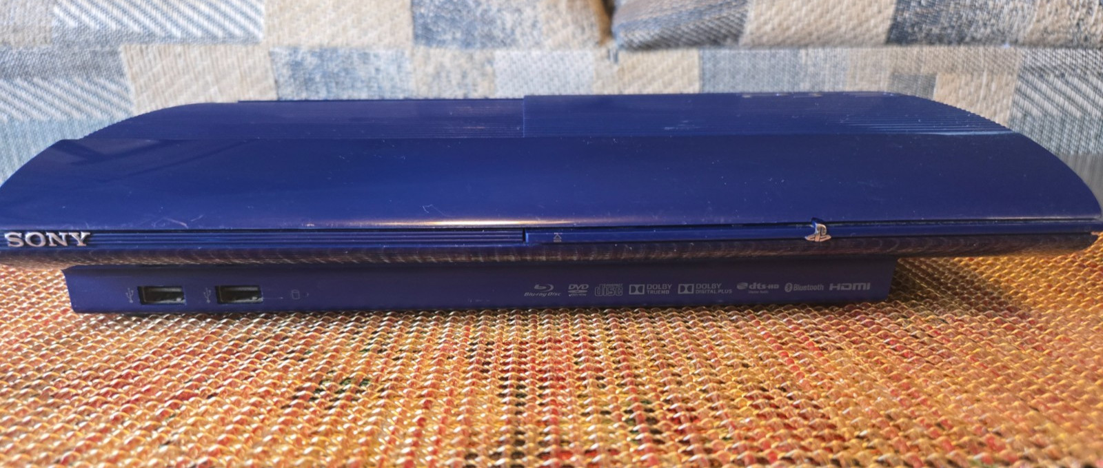 Sony PlayStation PS3 Super Slim 250GB Blue Console CECH-4201B W OEM Controller