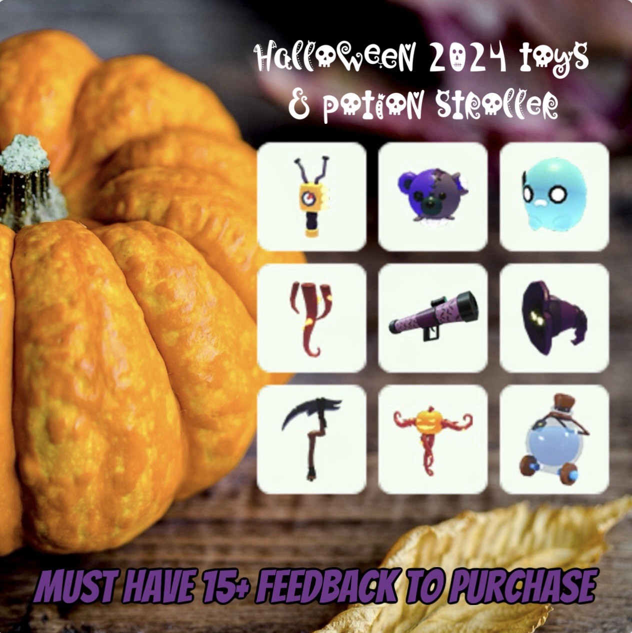🎀 Halloween 2024 Toys & Potion Stroller ⏩ FAST Delivery 🚚 Read Desc ⬇️ ME 🎀