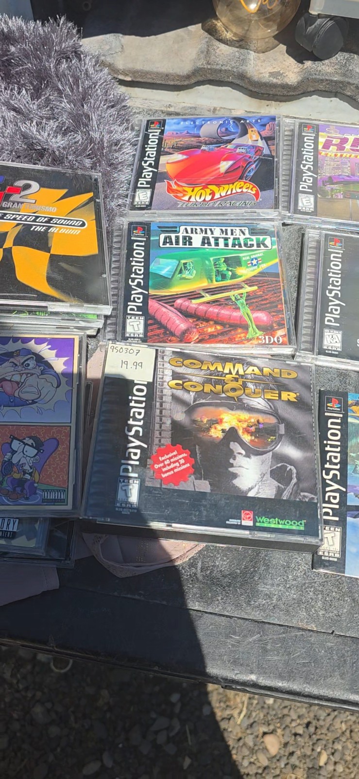 PlayStation Mixed Lot PS1/PS2 Games w/ Cases & Mega Memory Card EA Eidos