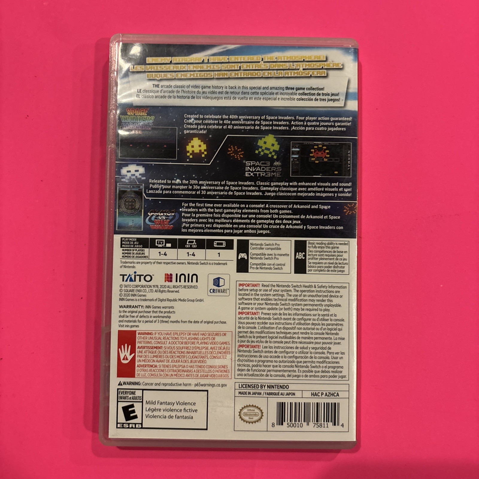 Brand New Sealed Space Invaders Forever Nintendo Switch