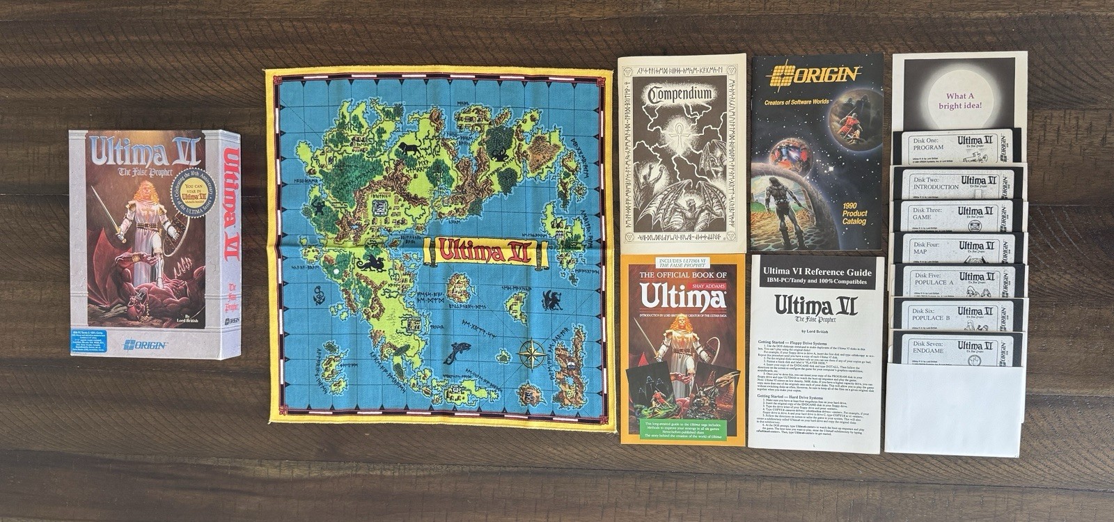 Vintage Ultima VI The False Prophet PC CIB w/ Map Manuals Disks + 1990 Receipt