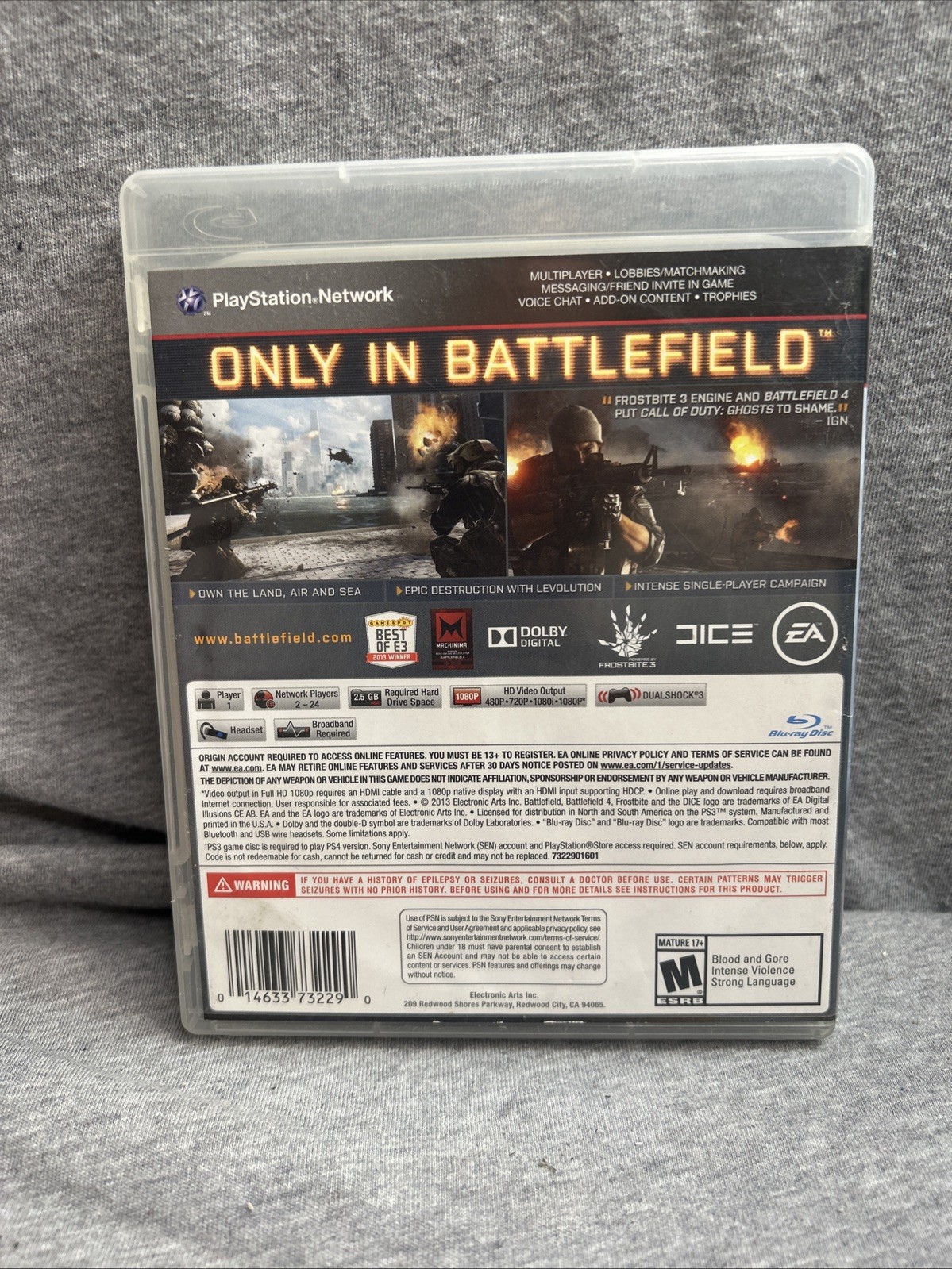 Battlefield 4 – PlayStation 3 PS3 – Action / Adventure Complete w/ Manual
