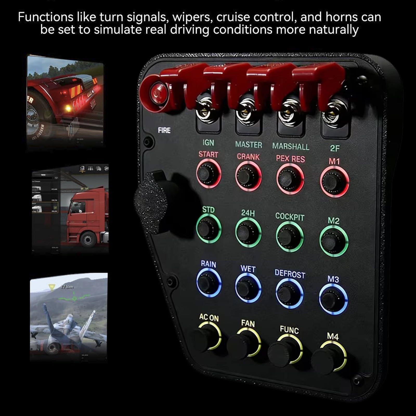 Center Button Control For Logitech G27/G29/G920/G923 RS50/G Pro Steering Wheel