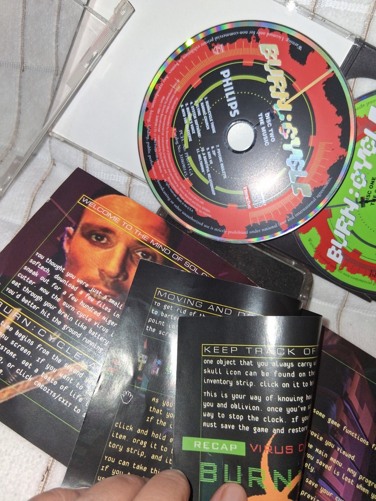 Philips Interactive Media Burn:Cycle PC CD-ROM 1994 w/ Manual