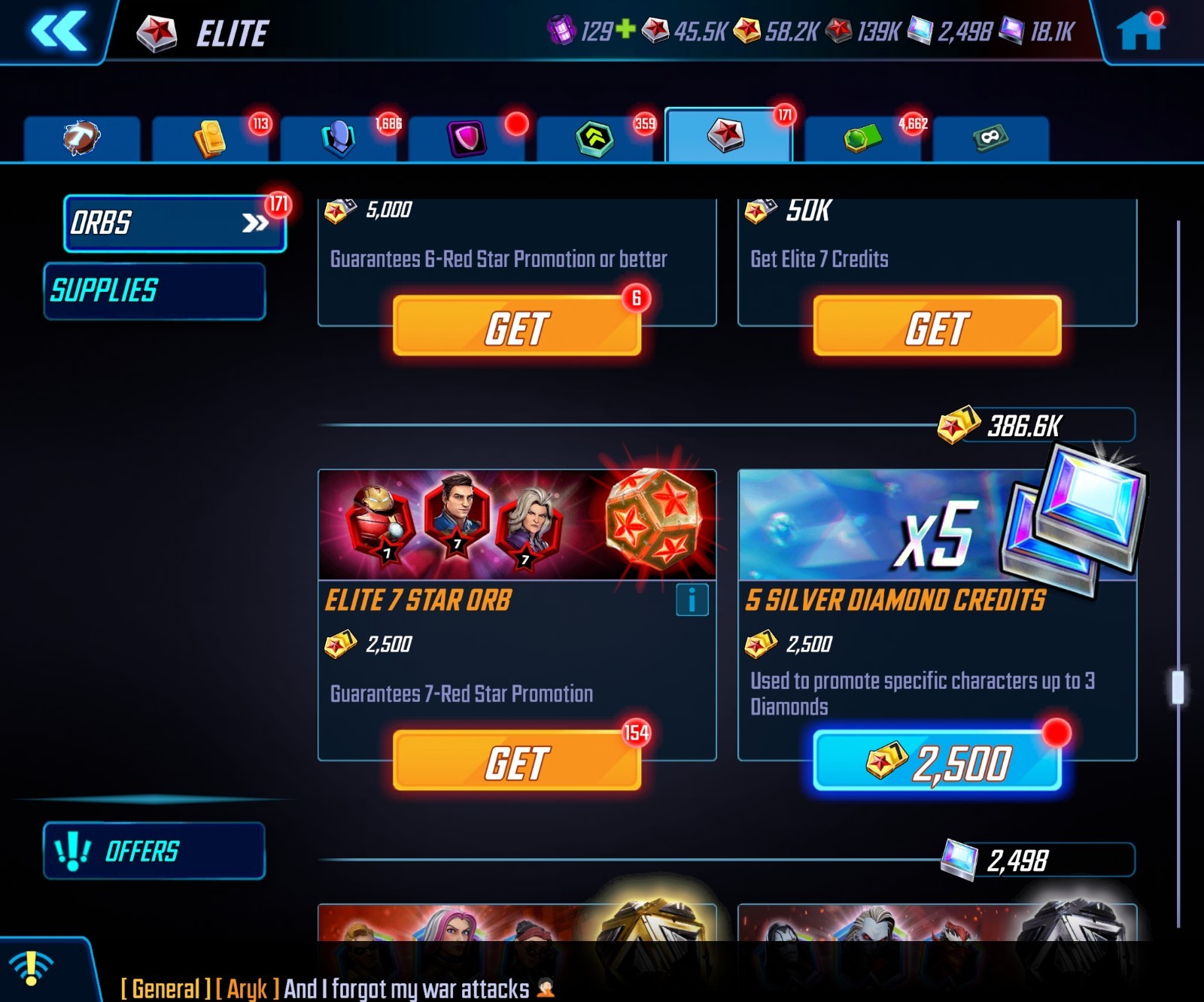MARVEL STRIKE FORCE ACCOUNT – 292 Million Total Power, 9 Million Best Team