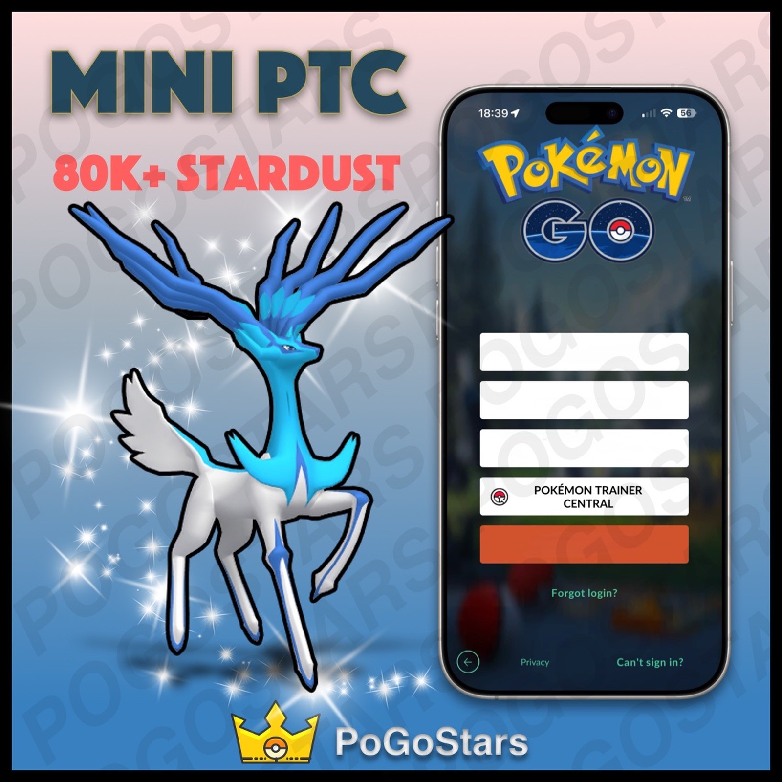 Pokémon PTC GO – Shiny Xerneas – 80K Stardust✨Read Description✨