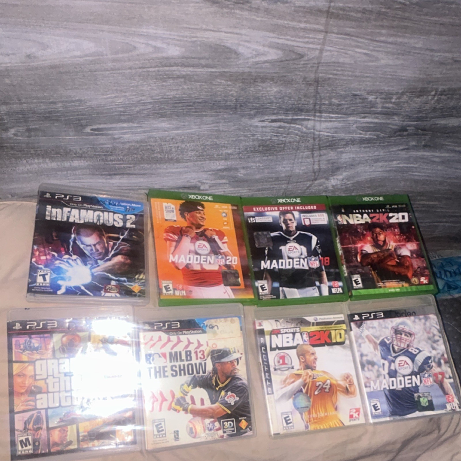 COD, 2K, WWE,MADDEN,GTA,MARVEL,INFAMOUS,MLB,NBA ( FOUND) NOT SURE IF THEY WORK