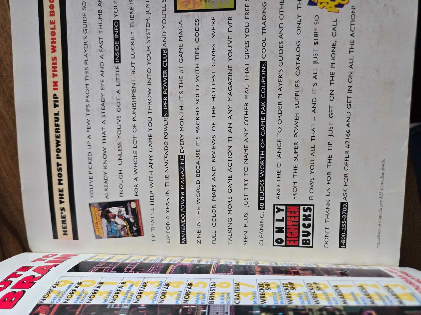 Super Metroid Nintendo Player’s Guide w/ Fold Out Map, Cover Damage :(