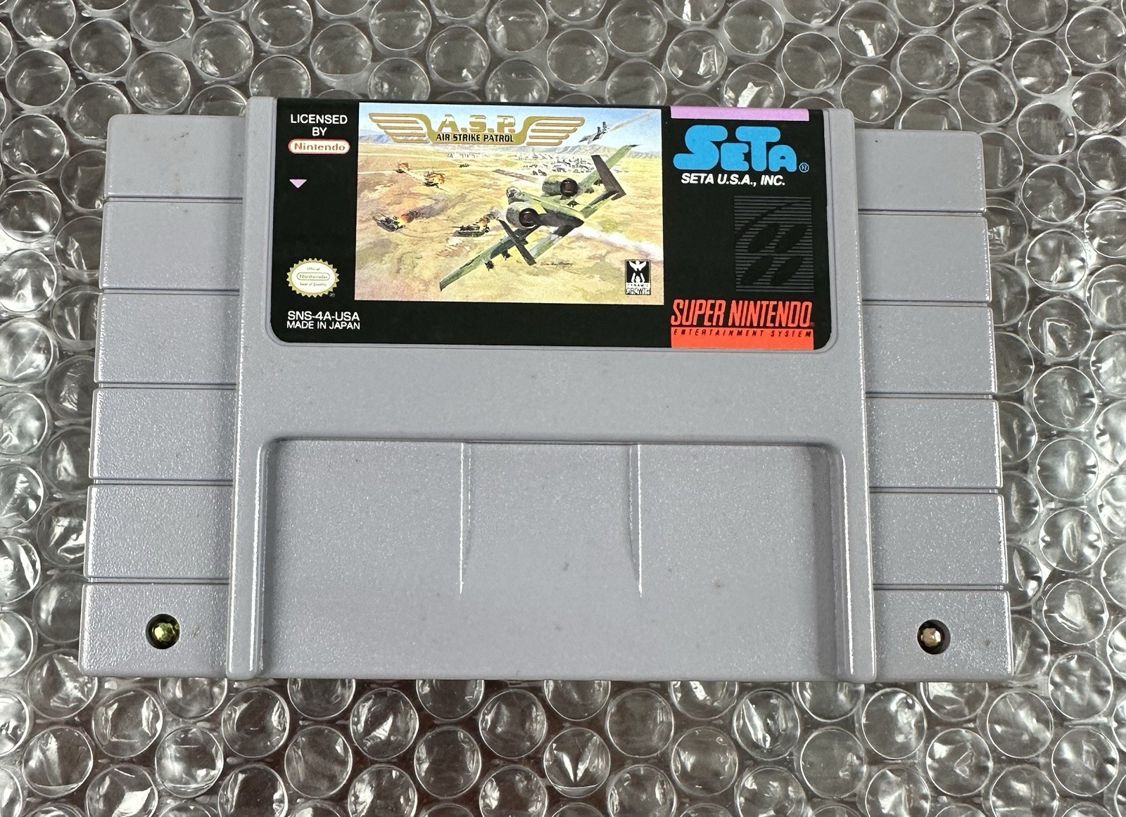 A.S.P. Air Strike Patrol (SNES) Super Nintendo CIB Complete + Poster Tested SETA