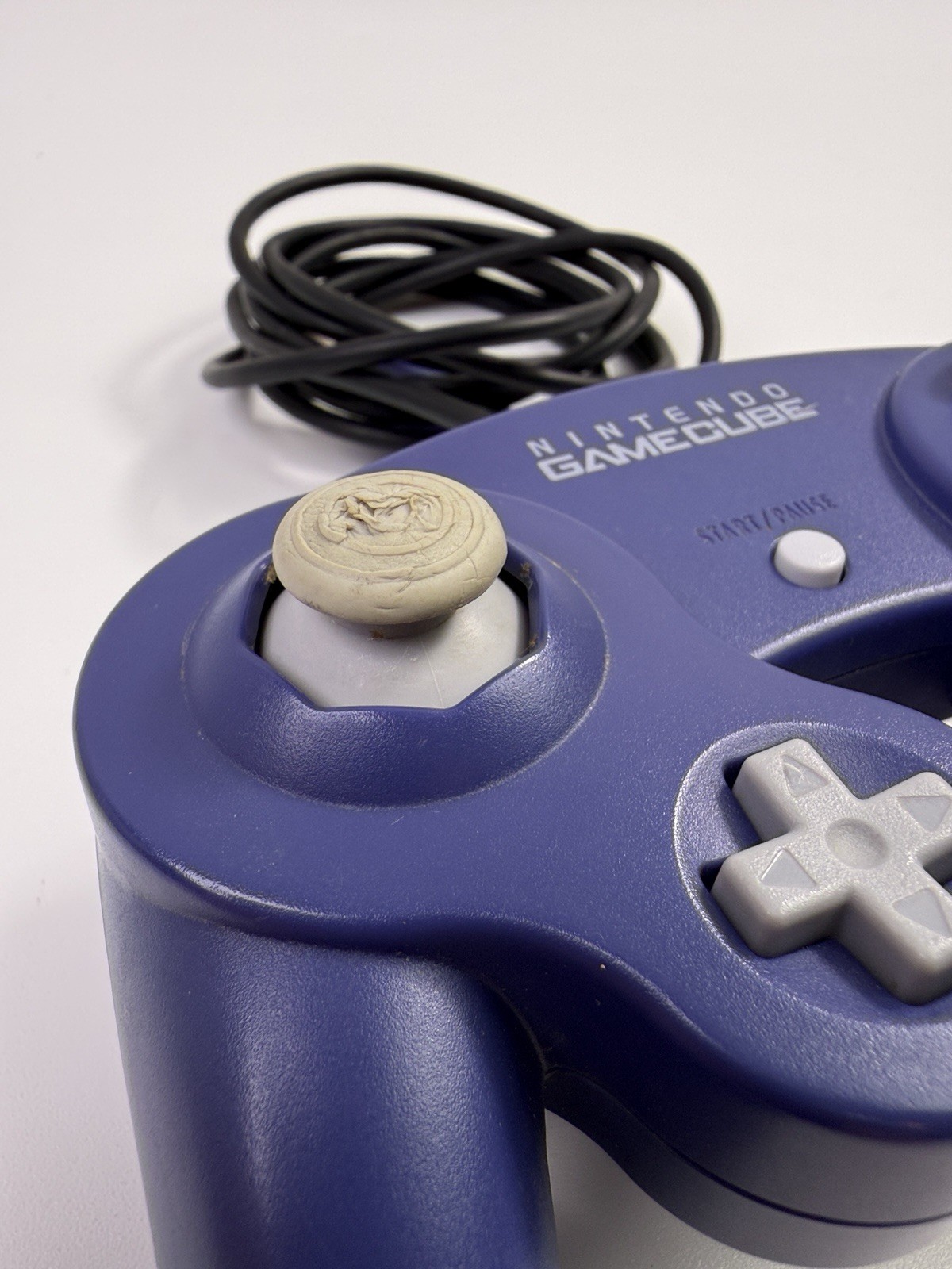 Official OEM Nintendo GameCube Controller Indigo Purple DOL-003 (Left Stick Rub)