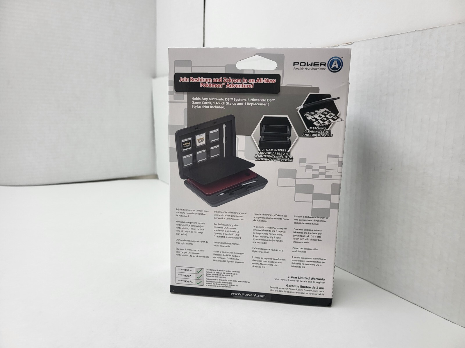 NEW MINT POKEMON BLACK /WHITE HARD SHELL TRAVEL CASE FOR 3DS/ 3DS XL NEW 3DS LL